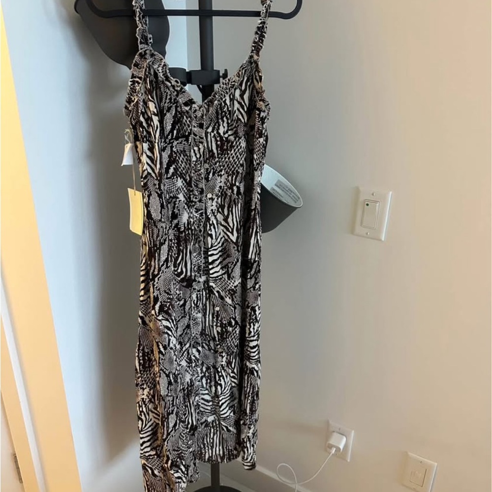 Wilfred Zebra Print Midi Dress